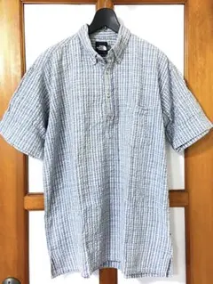 THE NORTH FACE BD 半袖シャツ チェック シアサッカー 縮緬M