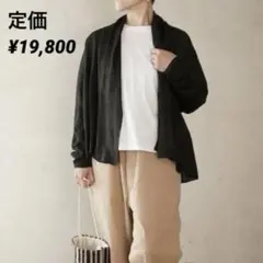 FACTORY　リネン　カーディガン　ドルマンスリーブ　黒　春夏　¥19800のサムネイル