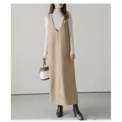 ジャンスカ ジャンパースカート ベージュ