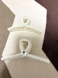 パールとストーンのヘアクリップセット