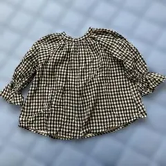 ギンガムチェック フレアスリーブチュニック 120