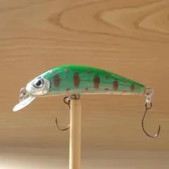 Jiji challenge #5 渓流ハンドメイドミノーチャートグリーン45㎜のサムネイル