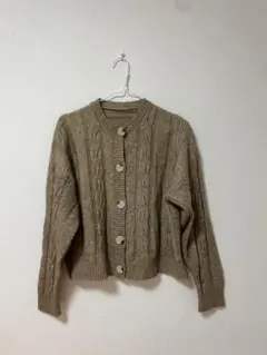 厚手ニットカーディガン