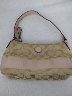 良品 COACH トートバッグ シグネチャー ベージュ 大容量 F19203 - メルカリ