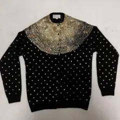レトロ　Rosa ブラックカーディガン 　スパンコール