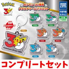サ*ー様 ポケモン 30周年 メタルチャーム マスコット コンプリート 1弾