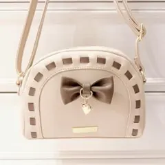 LIZLISAdoll♡ベージュ×ブラウン リボンショルダーバッグ