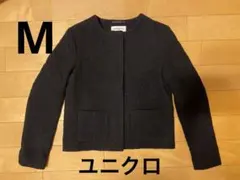 ユニクロ　カリーヌ・ロワトフェルドコラボノーカラージャケット 黒M