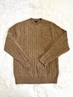 UNIQLO スフレヤーンケーブルクルーネックセーター