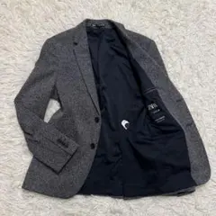 ZARA 테일러드 재킷 트위드 스트레치 S