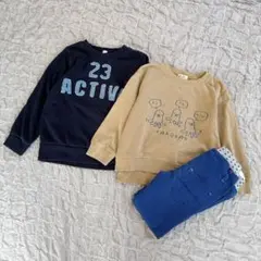 キッズ　トレーナー　スエット　ズボン　3点セット　110サイズ