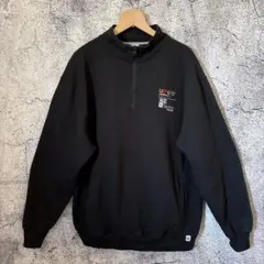 RUSSELL ATHLETIC ハーフジップ スウェットXL 刺繍 ラッセル