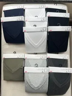 新品未開封 ユニクロ Lサイズ ドライカラー VネックTシャツ 13点セット
