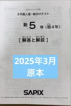 2026年最新】sapix 組分けテスト 新5年の人気アイテム - メルカリ