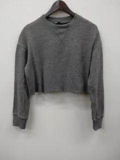 (14) ZARA グレー クロップドニット 長袖