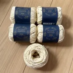 セリア　PLUMP PANIER プランプ・パニエ 極太コットン毛糸 4玉セット