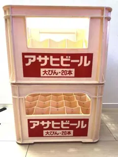 アサヒビール 大びん・20本用 収納ケース2個のサムネイル