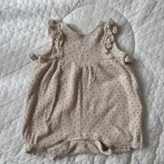 futafuta ベージュドット柄ロンパース 70
