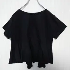 SONO　Ｔシャツ　ペプラム　ブラック　レディース