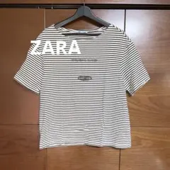 ZARA テキストボーダーTシャツ【完売品】のサムネイル