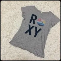 【ROXY】ロキシー ビックロゴ半袖Tシャツ M グレー レディース カジュアルのサムネイル