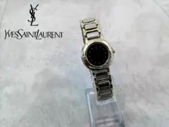 YSL イヴサンローラン グレー文字盤 クォーツ腕時計 メンズ 電池切れ 