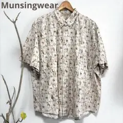 Munsingwear 総柄 魚柄　半袖シャツ 2XL アロハシャツのサムネイル