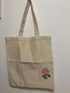 トートバッグ ベージュ 薔薇