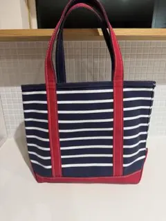 【美品】90's エルエルビーン ボートアンドトート ボーダーカラー マリン