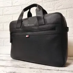 【美品】TOMMY HILFIGER ビジネスバッグ 2WAY ブラック レザーのサムネイル