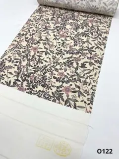 小紋 丹後ちりめん 全体柄 紅型調 反物 正絹 O122