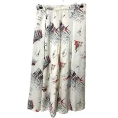 美品 GRACECLASSグレースコンチネンタルダンサーモチーフ総柄スカート36