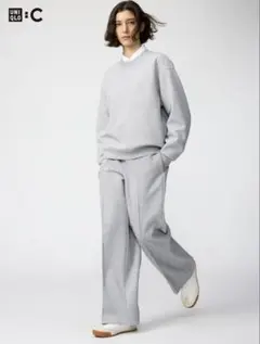 ユニクロC スウェット　ストレートパンツ M グレー