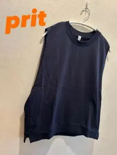 【prit】プリット　ネイビー　ベスト　美品　値下げ