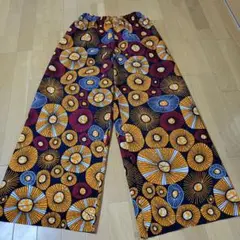 アフリカ布ワイドパンツcotton