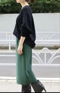 JOURNAL STANDARD ホールガーメントコクーンＶネックニットコットン