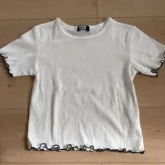 ANAP GIRL ホワイト Tシャツ フリル付き