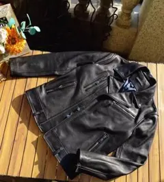 【#10215】トップレイヤー 牛革 スリムフィット ライダースジャケット