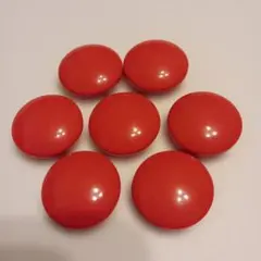 ボタン　光沢のあるピンクボタン 2cm 7個セット