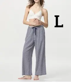 新品未使用　ユニクロ　シアサッカーイージーパンツ　L