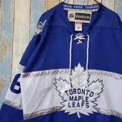 1464☆リーボック☆NHLメープルリーフス☆編み上げホッケーシャツ 