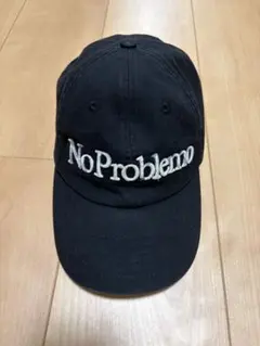 No Problemo 刺繍 キャップ ブラック
