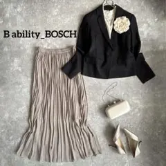 BOSCH B ability ジャケット×プリーツロングスカート 3点セット