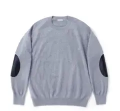 cash&barba モンゴリアンカシミヤエルボーパッチクルーネック　サイズ3のサムネイル