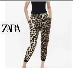 ZARA ザラ　レオパード　サテン風　パンツ　XS