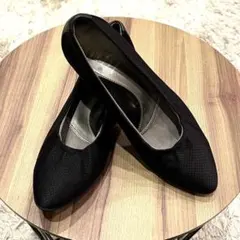 ✨美品✨fitfit フィットフィット ウェッジソールパンプス 黒色 23.5㎝