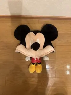 【着用1回】ミッキーマウス フード付きぬいぐるみ 約30cm