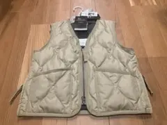 TAION 中綿ベスト ベージュ 2ポケット