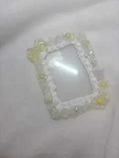 硬貨ケース トレカケース ケースデコ ホイップデコ ハンドメイド クリア 黄色