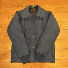 エディーバウアー ダウンジャケットネイビー 80sUSA製ビンテージ黒タグ